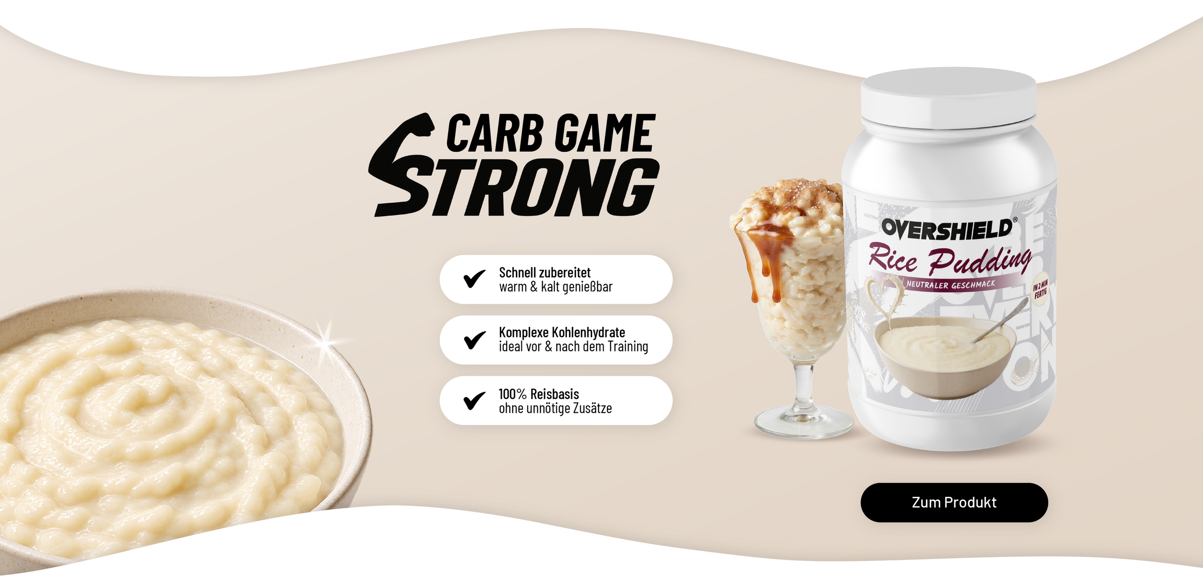 Supplement Reis Pudding Dose und Dessert