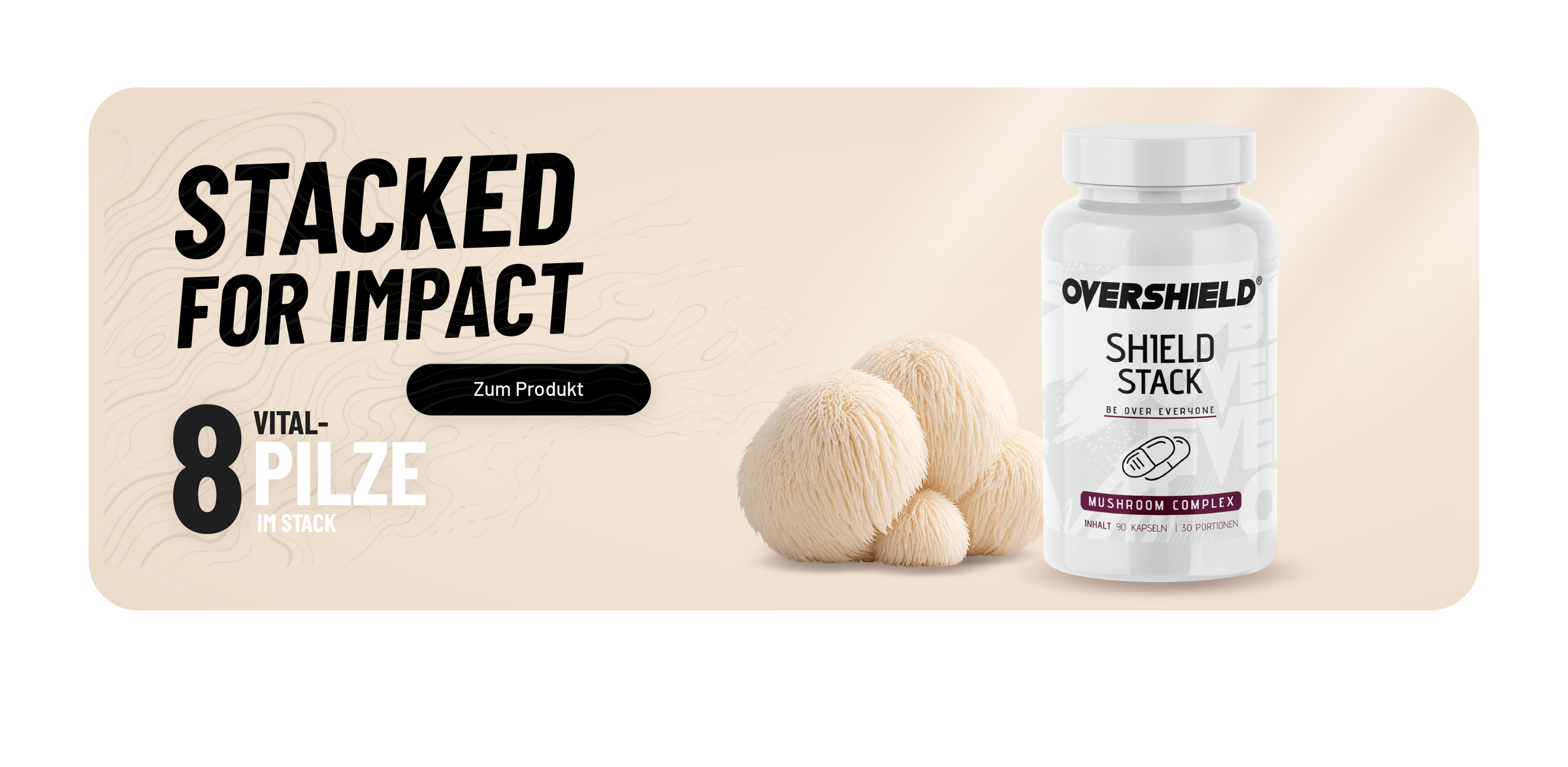 Supplement Dose mit Beschreibung des Inhalts sowie eines Produktbuttons